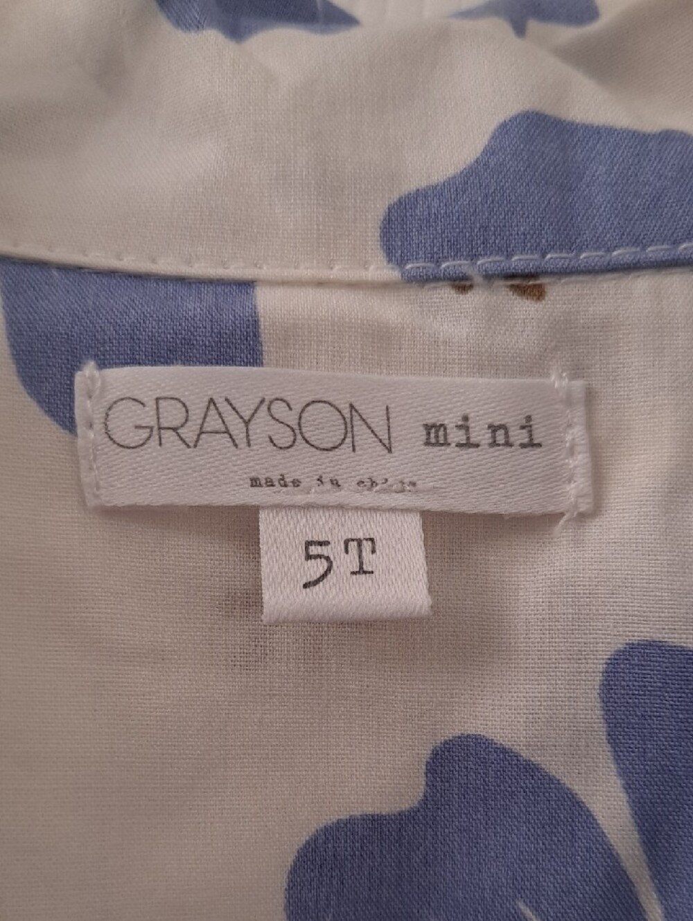 Grayson Mini Kids Matching Set in Blue Floral Print - Picture 3 of 14